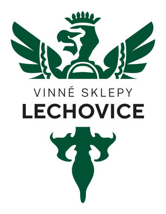 Logo vinné sklepy Lechovice  varianta nápis přes orlici